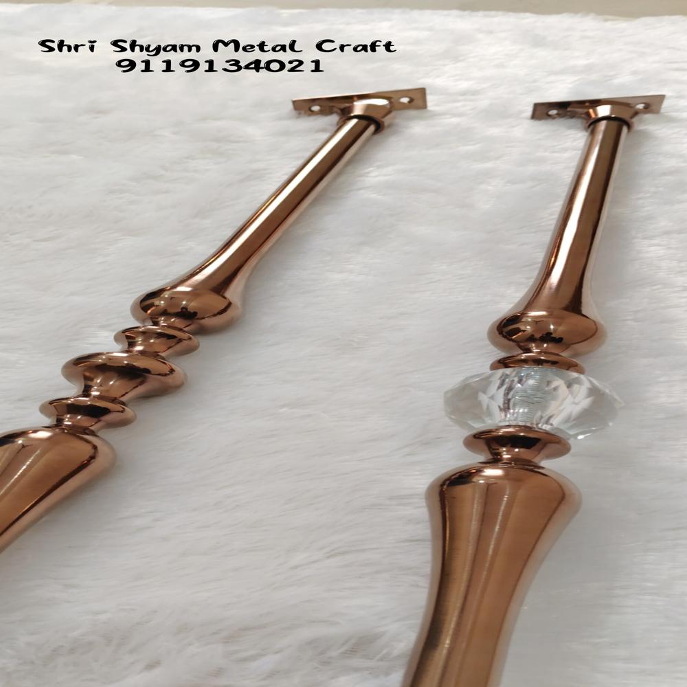 SS pvd coated Baluster crystal Oriental rod