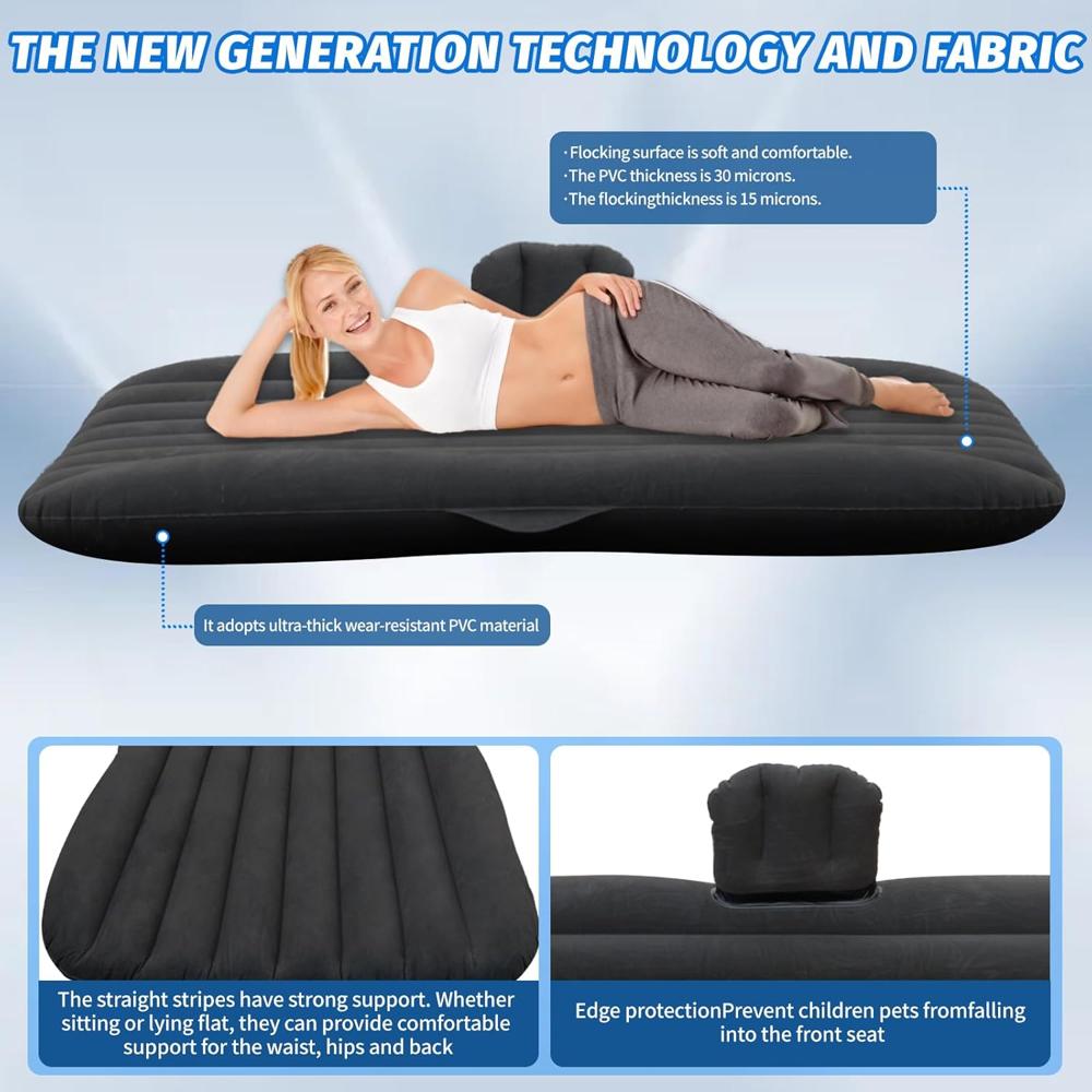 Inflatable Car Air Mattress Bed (132, 96 Cm, 1 Set) - Color: Mix