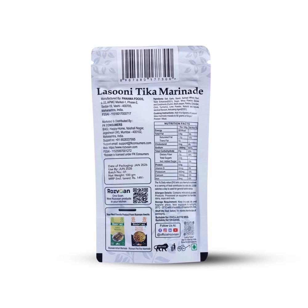 Rozvaan Lasooni Tikka Marinade
