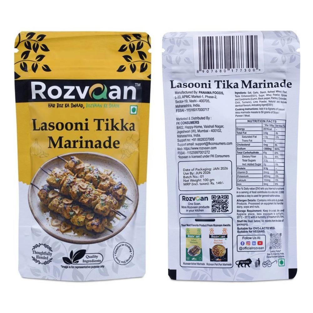Rozvaan Lasooni Tikka Marinade