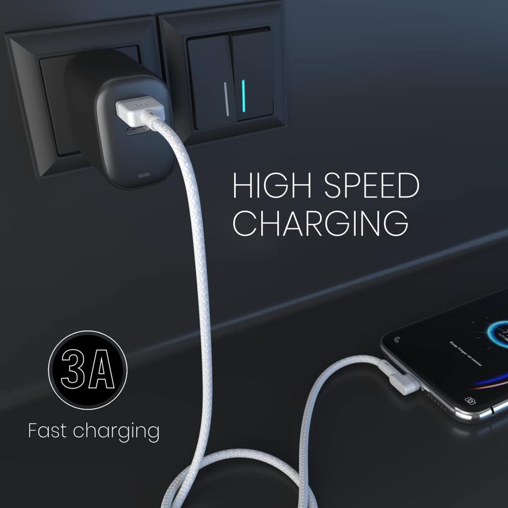 Portronics Konnect L POR-1403 Fast Charging 3A Type-C Cable 1.2 Meter with Charge & Sync Function for All Type-C Devices