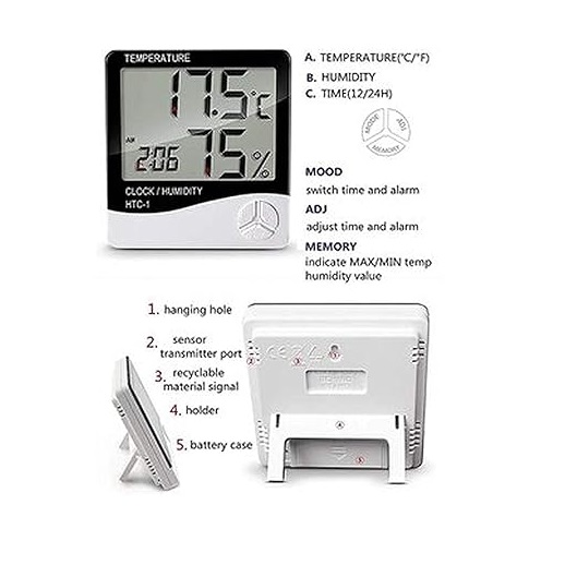 True Sense HTC Digital Indoor Hygrometer Thermometer, 103-CTH