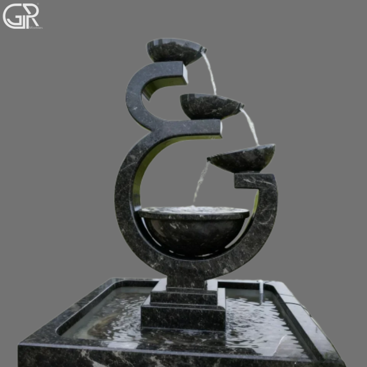Black Marble Water Fountain