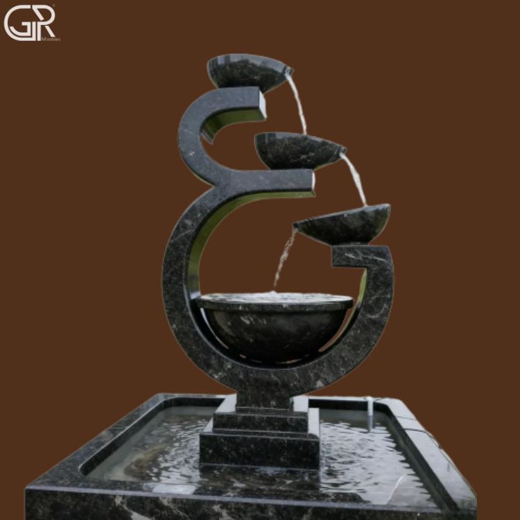 Black Marble Water Fountain