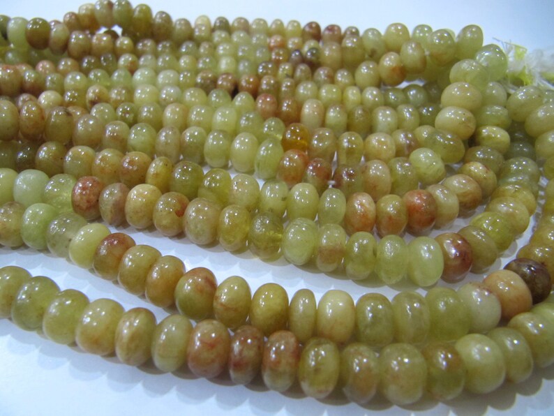 Natural Yellow Aquamarine Rondelle Plain Smooth 6mm & 8mm Gemstone Beads Sold Per Strand 8 Inches Long