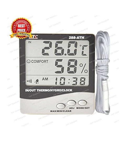 True Sense HTC Digital Indoor Outdoor Hygro Thermometer, 288-ATH