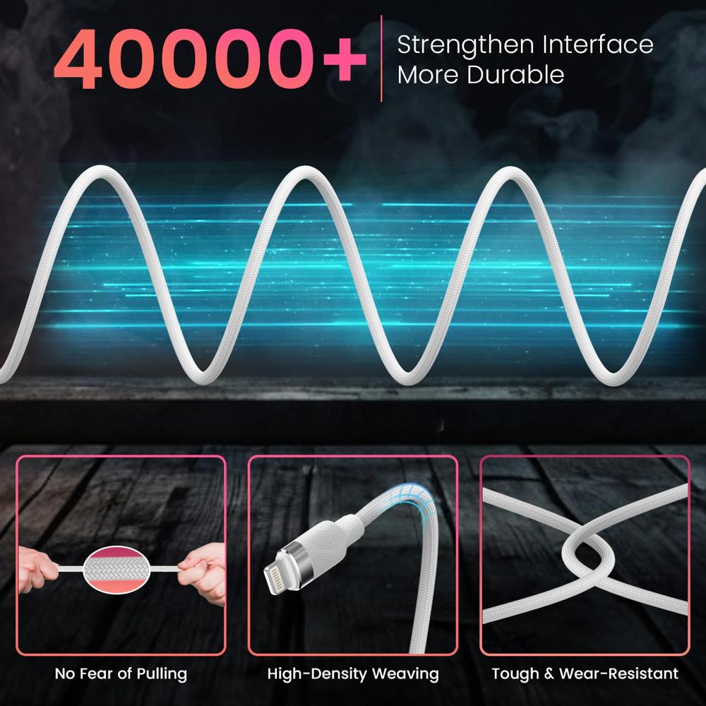 Portronics MagLink  CL 27W Type C to 8 Pin Magnetic Coiled Cable, Strong Nylon Braided, Aluminum Alloy Material, Fast Data Sync, Type C Fast Charging Compatible