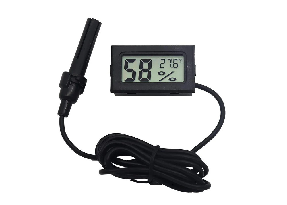 True Sense Mini Probe Thermo Hygrometer, Mph-01 - Abs Plastic, White, Compact 1-inch Lcd | High Precision, Panel Mount, Fast Response