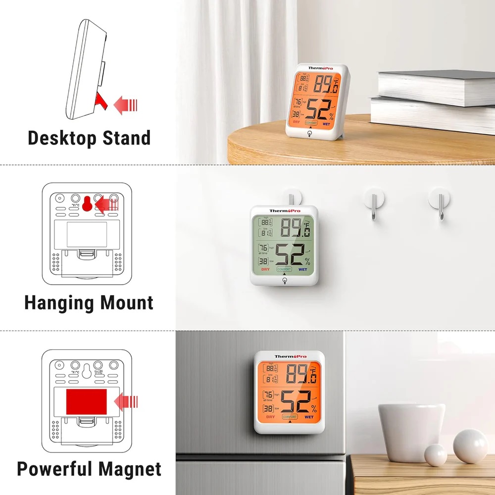 ThermoPro TP53 Hygrometer Digital Indoor Thermometer, TP-53 