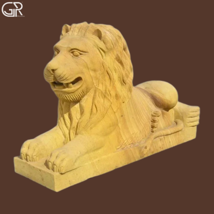 Sandstone Lion Sculpture