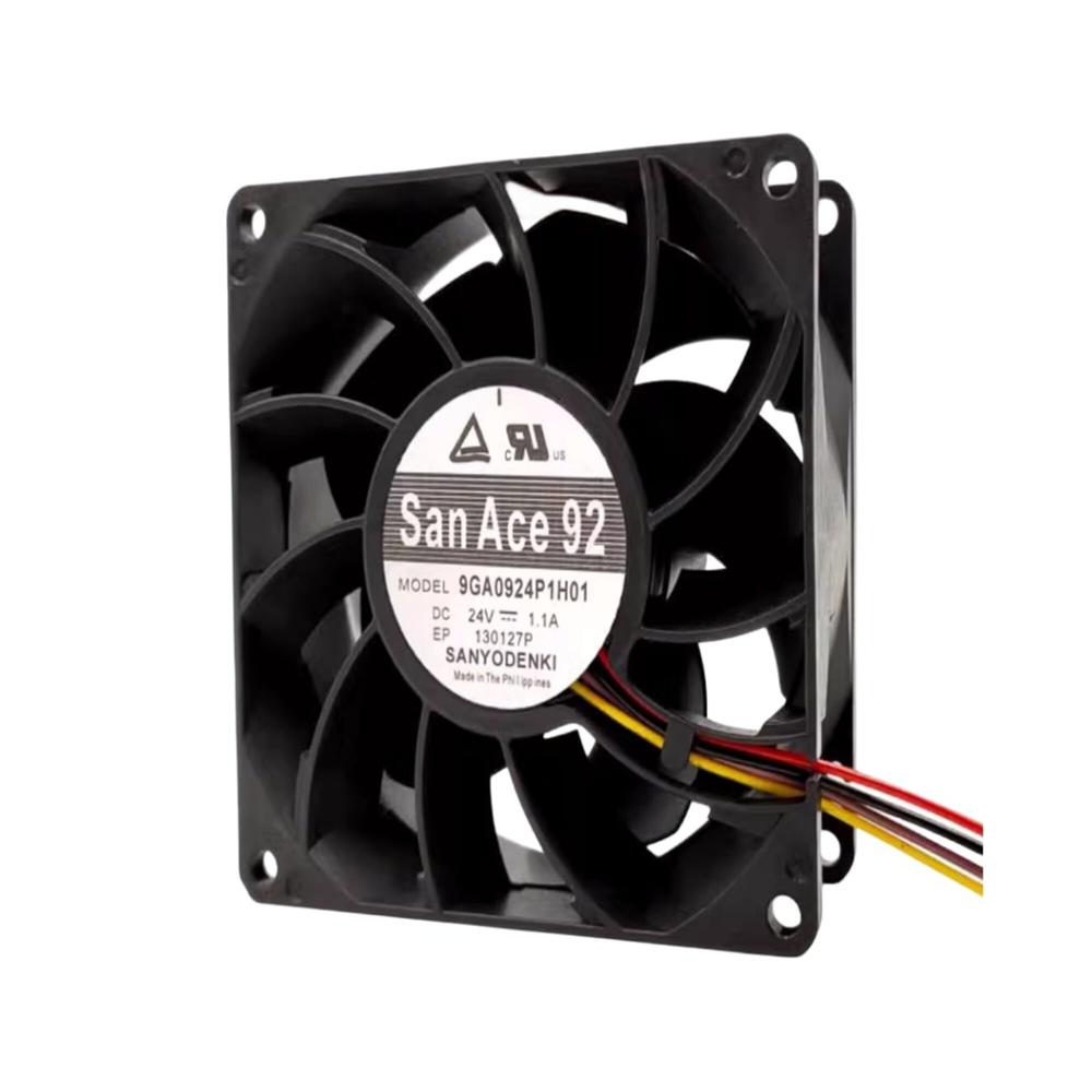 SANACE 9GA0924P1H01 24V DC 1.1A 9238mm Ball Bearing Industrial Inverter Axial Cooling Fan