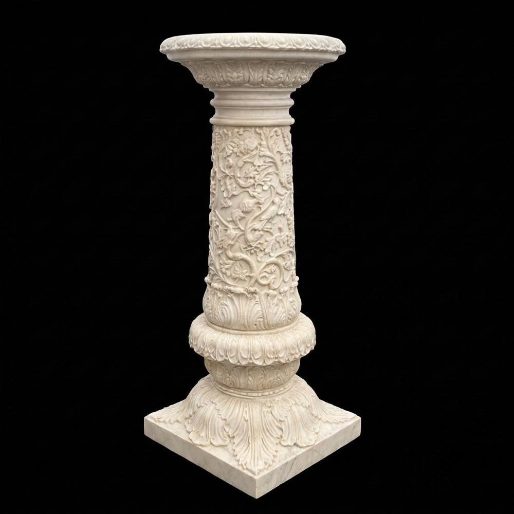 Marble Pedestal Carving Design
