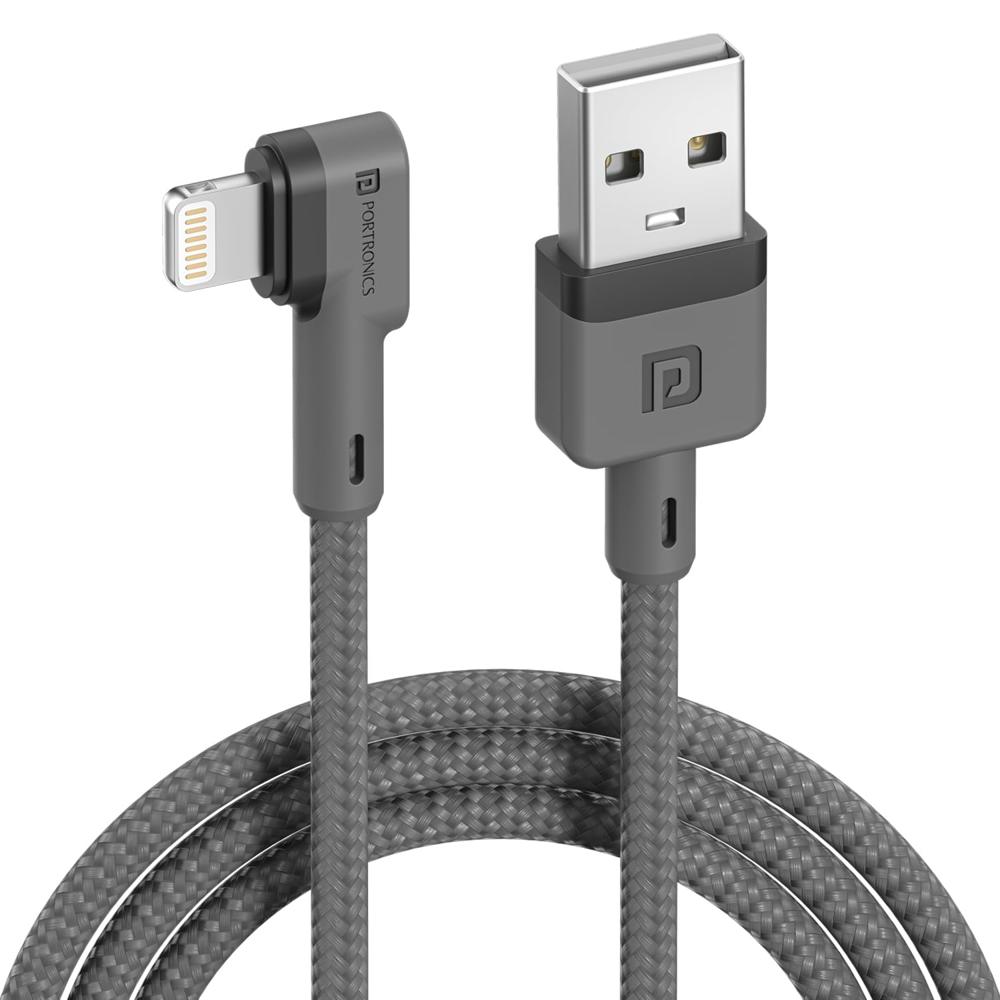 Portronics Konnect L 1.2M Fast Charging 3A 8 Pin USB Cable with Charge & Sync Function for iPhone, iPad  (POR-1401:1080)
