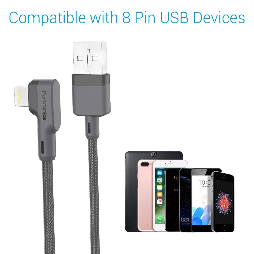 Portronics Konnect L 1.2M Fast Charging 3A 8 Pin USB Cable with Charge & Sync Function for iPhone, iPad  (POR-1401:1080)