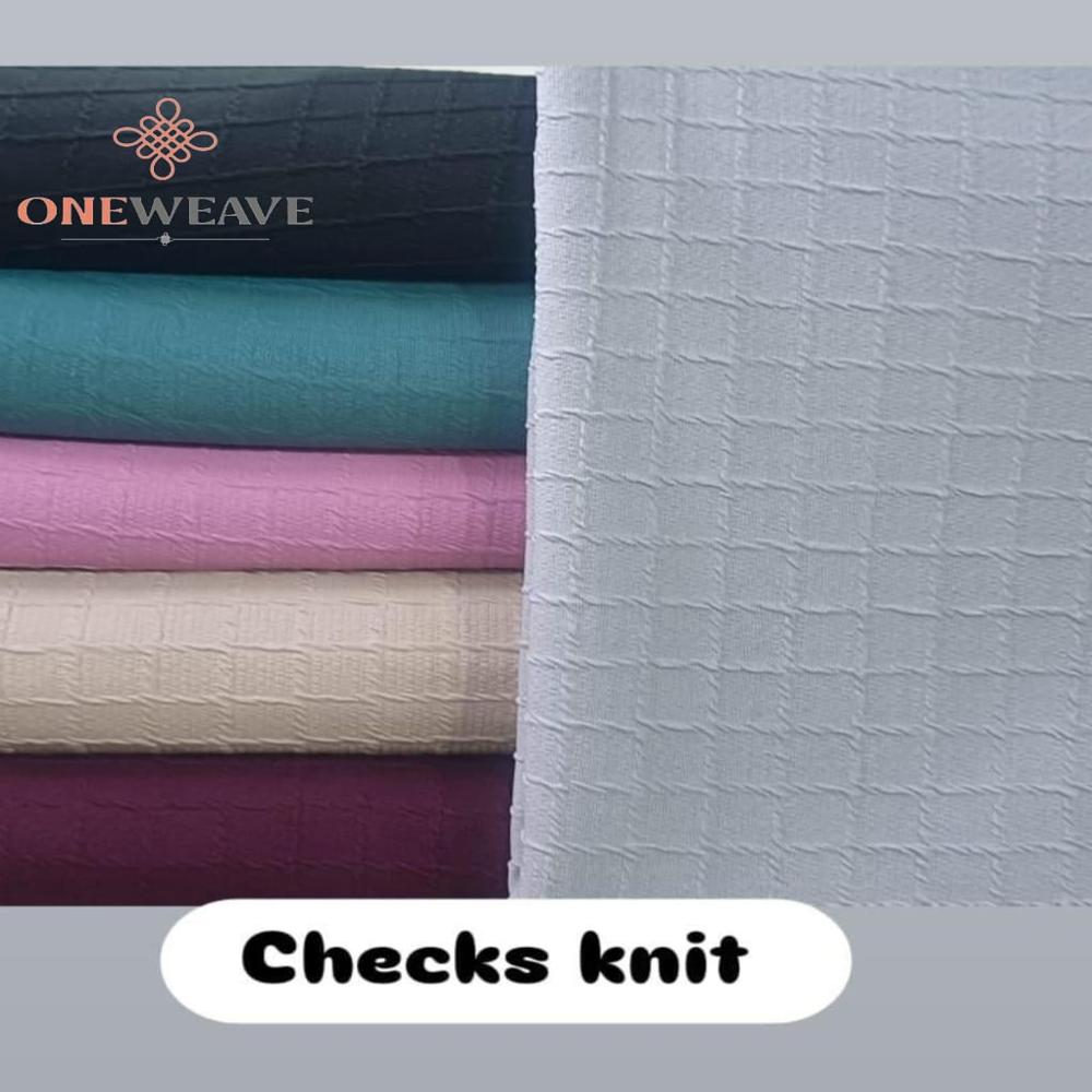 CHECKS KNIT POLYESTER LYCRA FABRIC