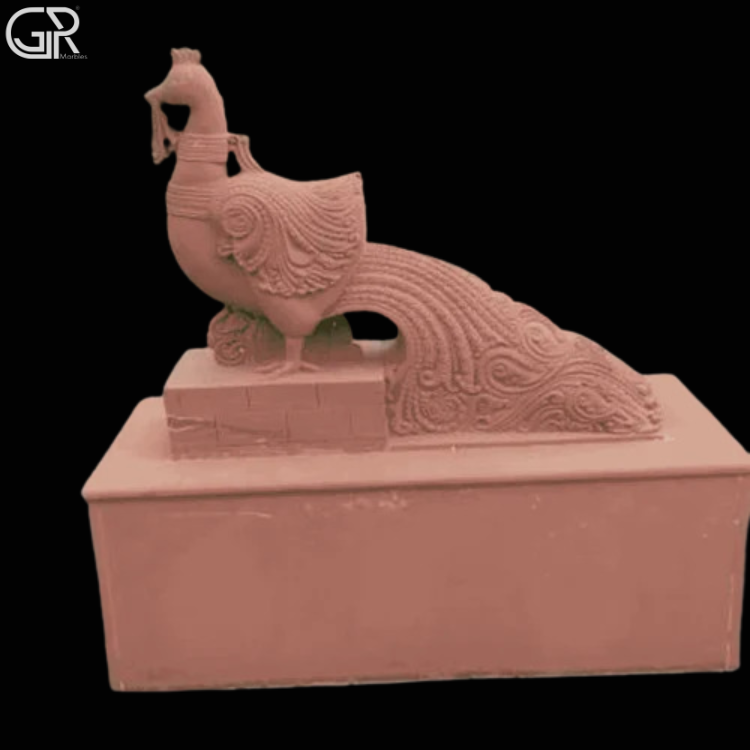Sandstone Peacock Sculpture