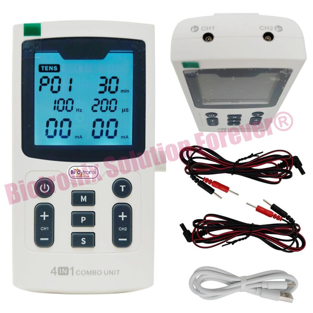 Professional Electrotherapy Combo Machine 4 in 1 Pain Relief Device