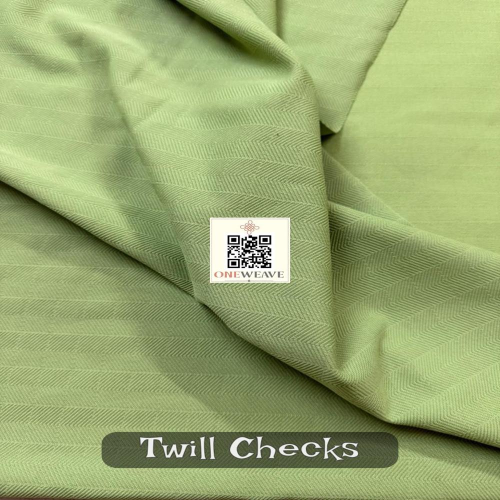 TWILL CHECKS POLYESTER LYCRA FABRIC
