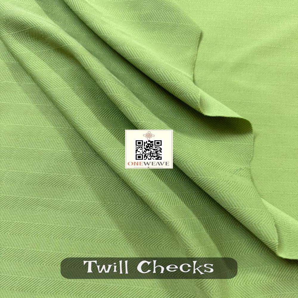 TWILL CHECKS POLYESTER LYCRA FABRIC