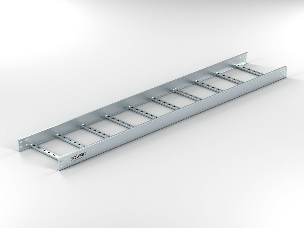 Ladder Type Cable Tray - Steel Material, Powder-coated Silver Finish | Durable Design, Steel Conductor, Warranty Included