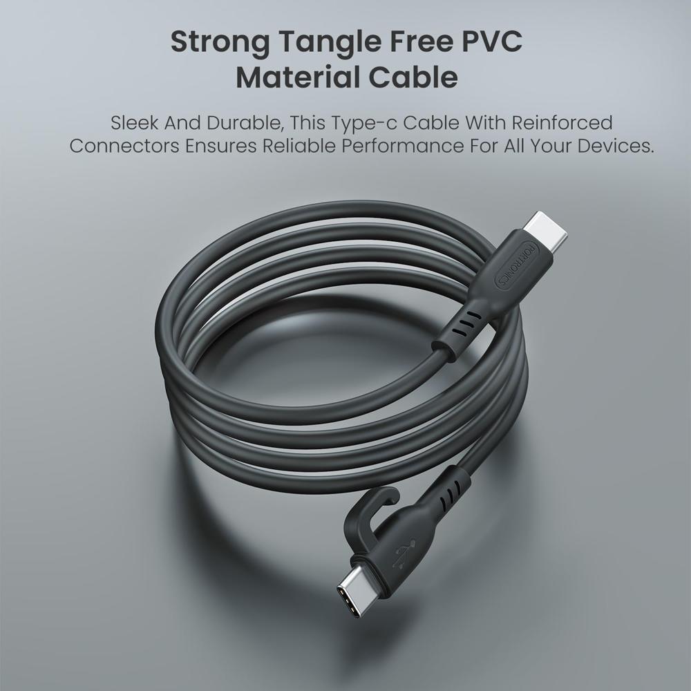 Portronics 60W Konnect Core 3 Type C to Type C Fast Charging Cable Cable for Smartphones,Tablets,Laptops & Other Type C Devices,In Built