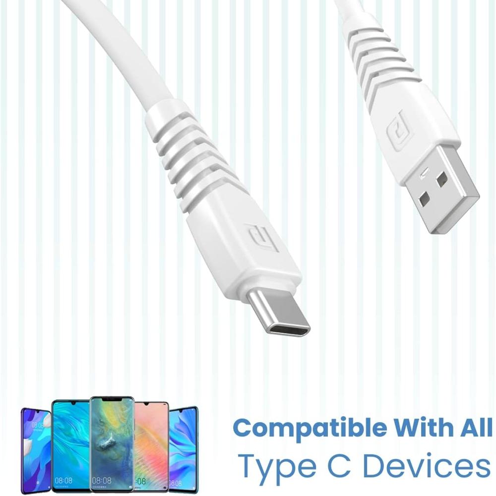 Portronics Konnect Core II 3A Fast Charging 1M USB Type-C Cable for All Type C Smartphones