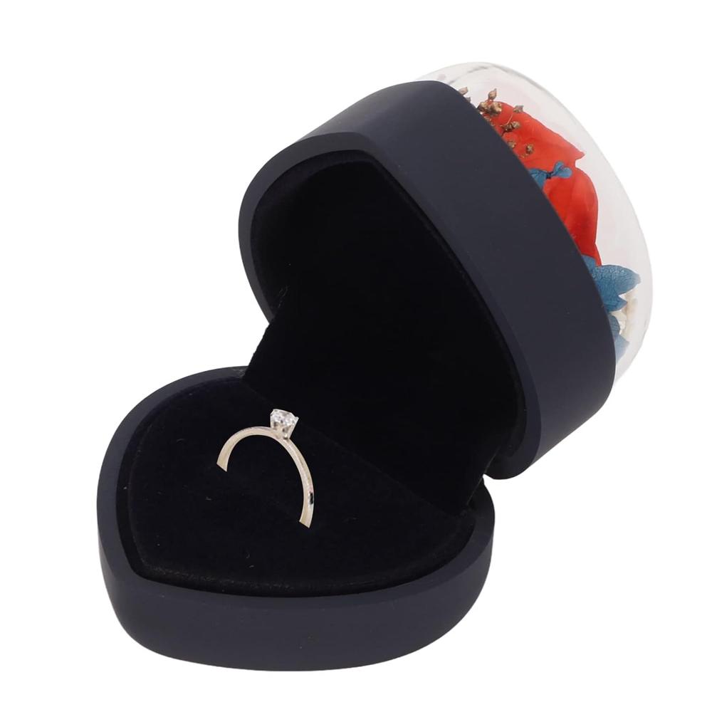 Heart Shap Ring Box - Color: Red