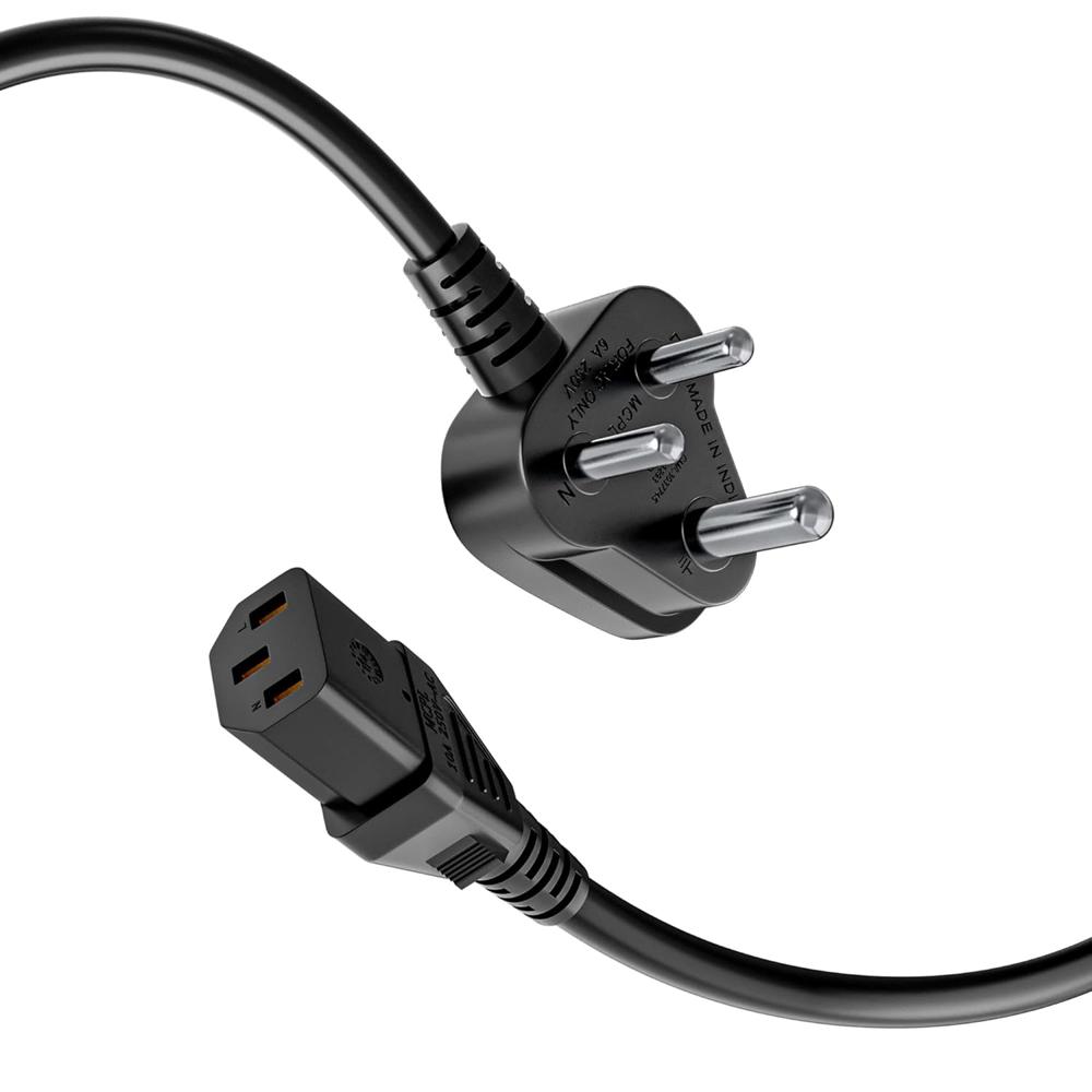 Portronics Konnect G4 350W Desktop Power Cable, 3 Pin Type Connector, 350W Max Load Capacity, 1.2M Length