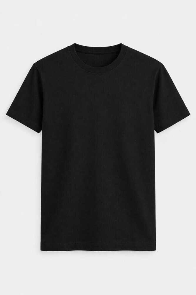 Black Cotton T-Shirt
