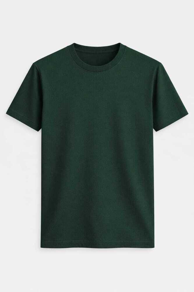 Dark Green Cotton T-Shirt