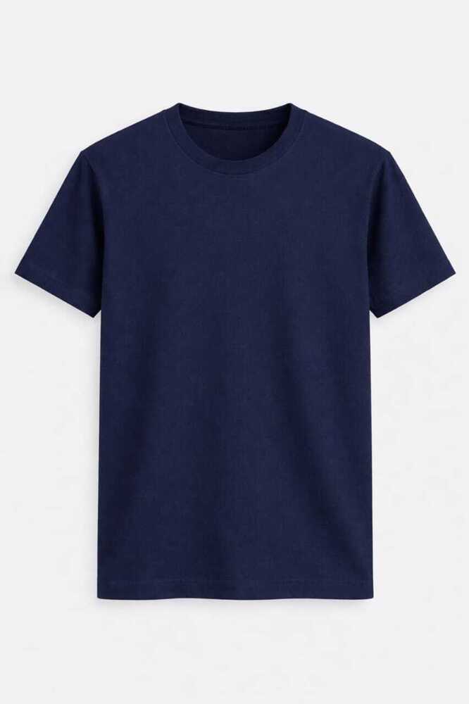Navy Blue Cotton T-Shirt