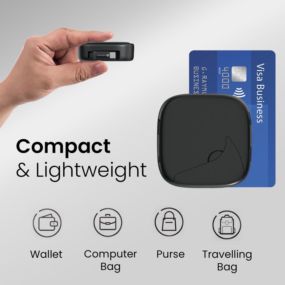 Portronics Snapcase 2 60W Multifunctional Fast Charging Data Cable Kit With Retractable Cable, Conversion Set USB A & Type C to Male