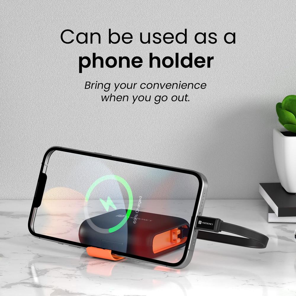 Portronics Snapcase 5 60W Multifunctional Fast Charging Data Cable Kit With Retractable Cable