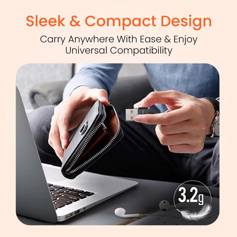 Portronics Bridge X USB 3.0 Type C Female to USB Male OTG Adapter, 5Gbps High Speed Data Transfer, Fast Charging,