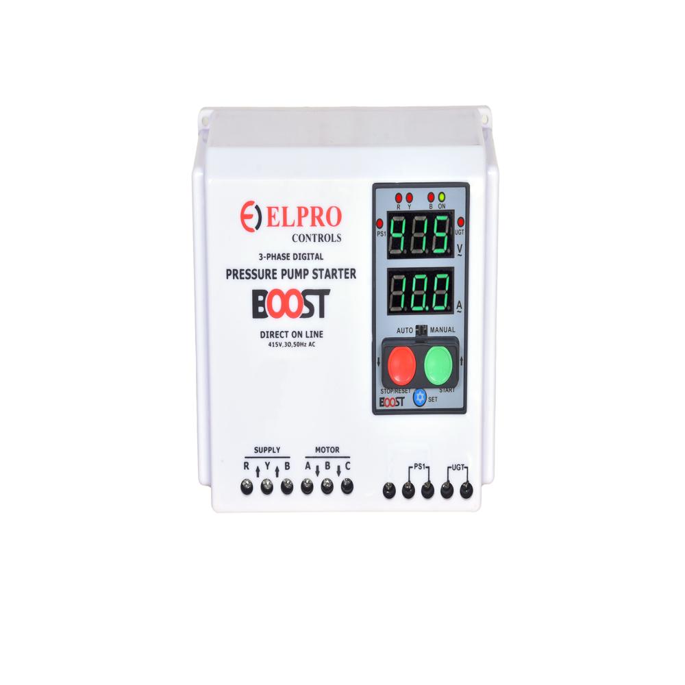 Boost : 3 Phase Digital Pressure Pump Starter - Color: Blue & White