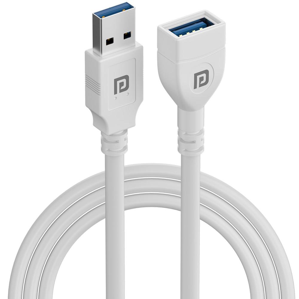 Portronics Uniconnect, 3M USB Extension Cable, Durable USB Type-A Male to Female Cable, PVC Build, Data Transfer & Charging,