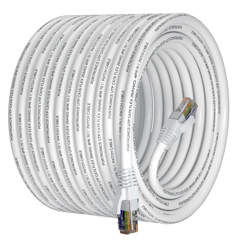 Portronics NetX20 CAT-6 Ethernet Cable 20M, RJ45 to RJ45 LAN Cable, 1000 Mbps Speed, 250 MHz Bandwidth, Copper-Plated