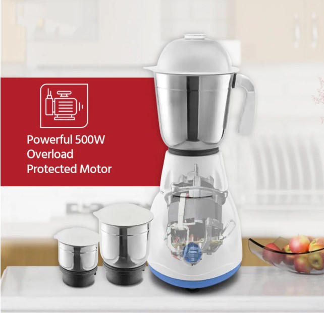 Lifelong Power Pro - LLMG21 500 W Mixer Grinder (3 Jars, Blue)