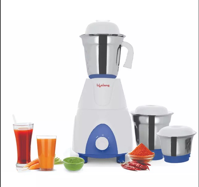 Lifelong Grand Mixer Grinder Kit Stainless Steel Corded Electric 750 W Power 1.5 L Capacity Stainless Steel 220-240 V AC for Kitchen, LLMG101