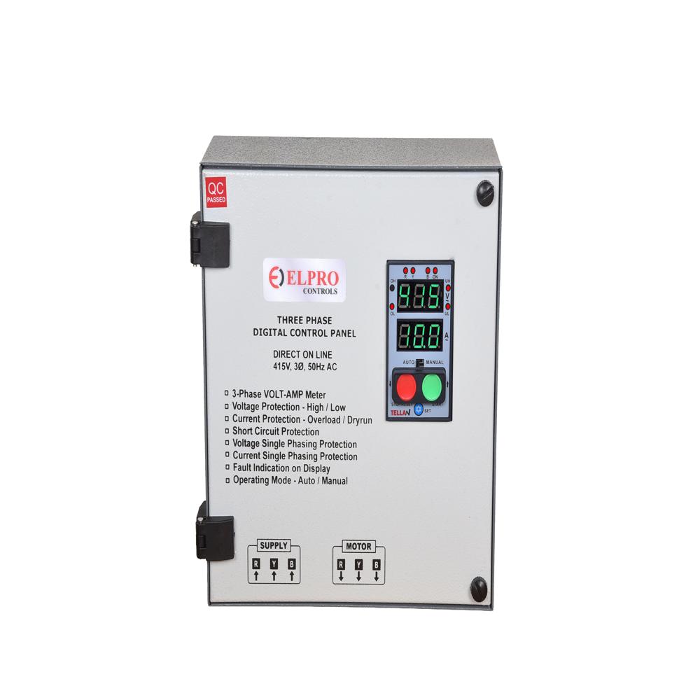 TELLAN-PANEL :  Three Phase DOL Motor Starter Panel With Water Level Controller
