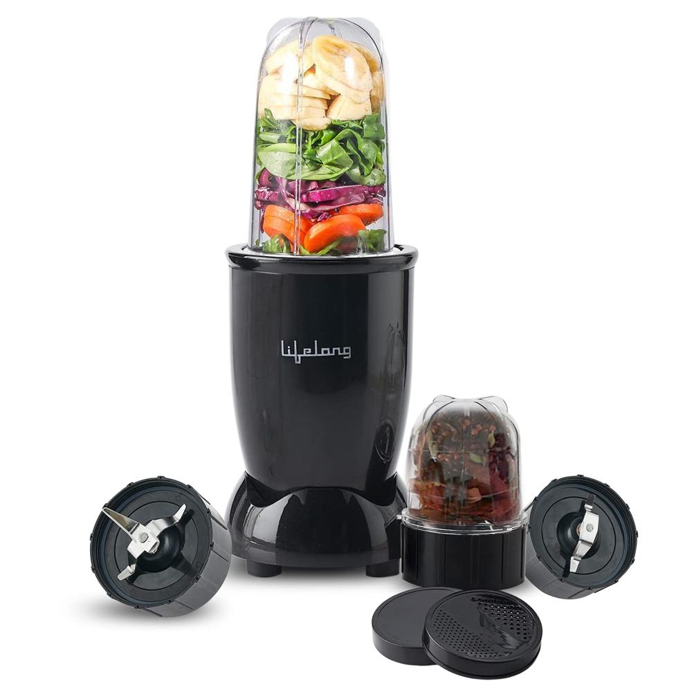 Lifelong Regalia Powernutri Mixer/grinder/blender/shaker, 2 Stainless Steel Blades,2 Unbreakable Jars, 450 W - Capacity: 800 Milliliter (ml)
