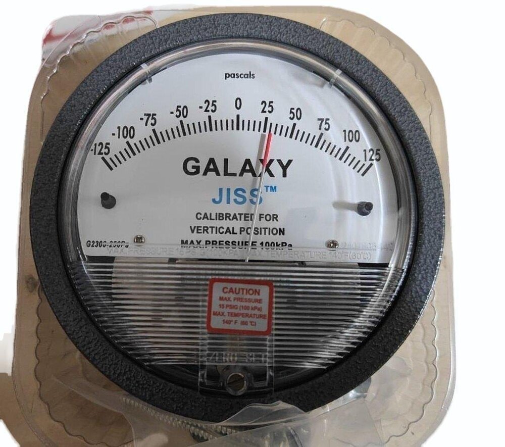 GALAXY DIFFERENTIAL PRESSURE GAUGE RANGE 125-0-125 PASCALS