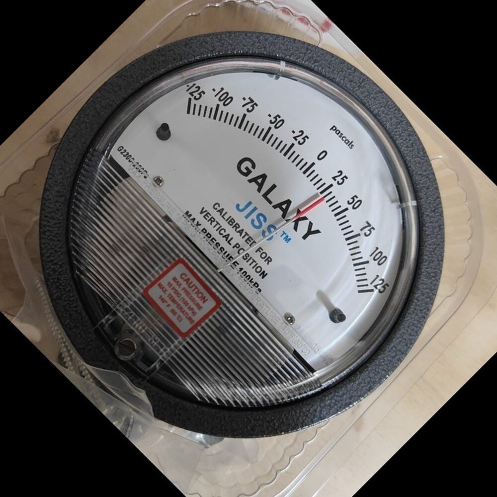 GALAXY DIFFERENTIAL PRESSURE GAUGE RANGE 125-0-125 PASCALS