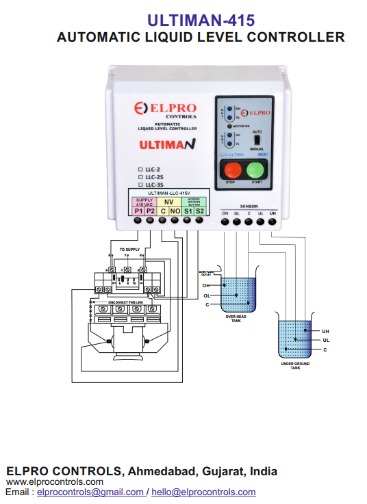 Ultiman-415 :  Automatic Liquid Level Controller - Capacity: 1000 Ltr/hr