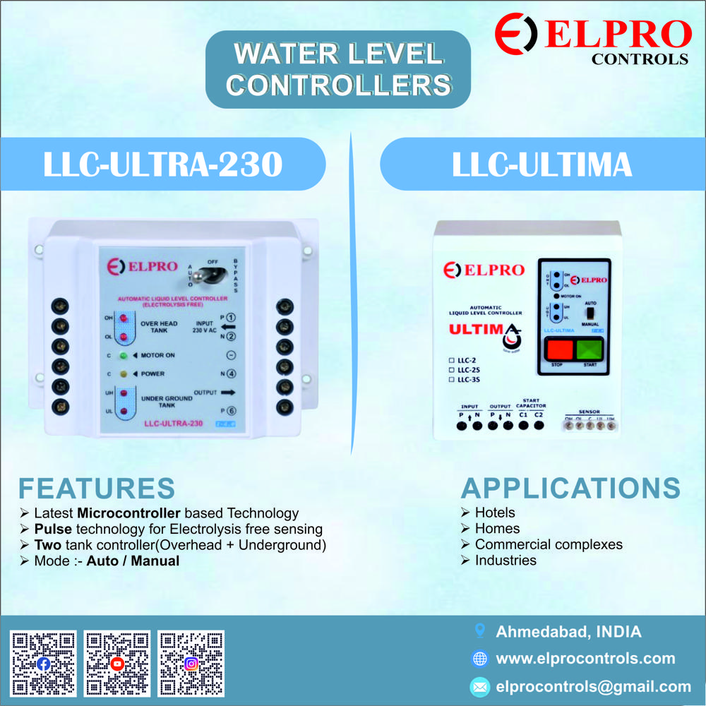 Ultiman-415 :  Automatic Liquid Level Controller - Capacity: 1000 Ltr/hr