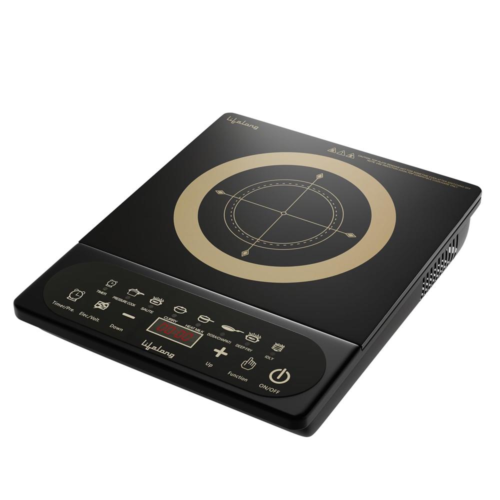 Lifelong 2100 Watt Induction Stove Touch Panel,Upto 5.5KVA Surge Protection,Electric Induction with 7 Preset Indian Menu (LLIC104)