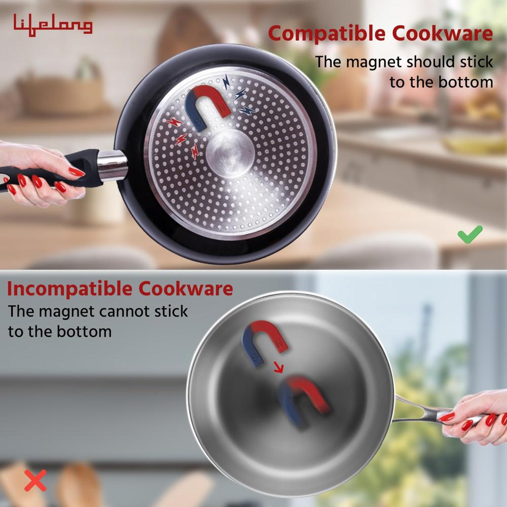 Lifelong 2100 Watt Induction Stove Touch Panel,Upto 5.5KVA Surge Protection,Electric Induction with 7 Preset Indian Menu (LLIC104)