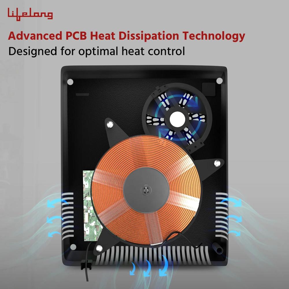 Lifelong LLIC102 1800W Induction Cooktop | 7 Preset Indian Menus | Auto Shut-Off | Touch Control Panel | Energy