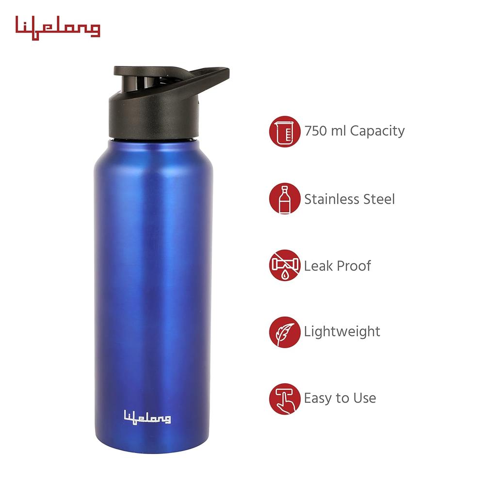 Lifelong LLEKBT01 Electric Kettle 1.5 Litre 1500W for Boiling Water, Soup with Leak proof 750 ML Stainless Steel Bottle Combo |(LLEKBT01)