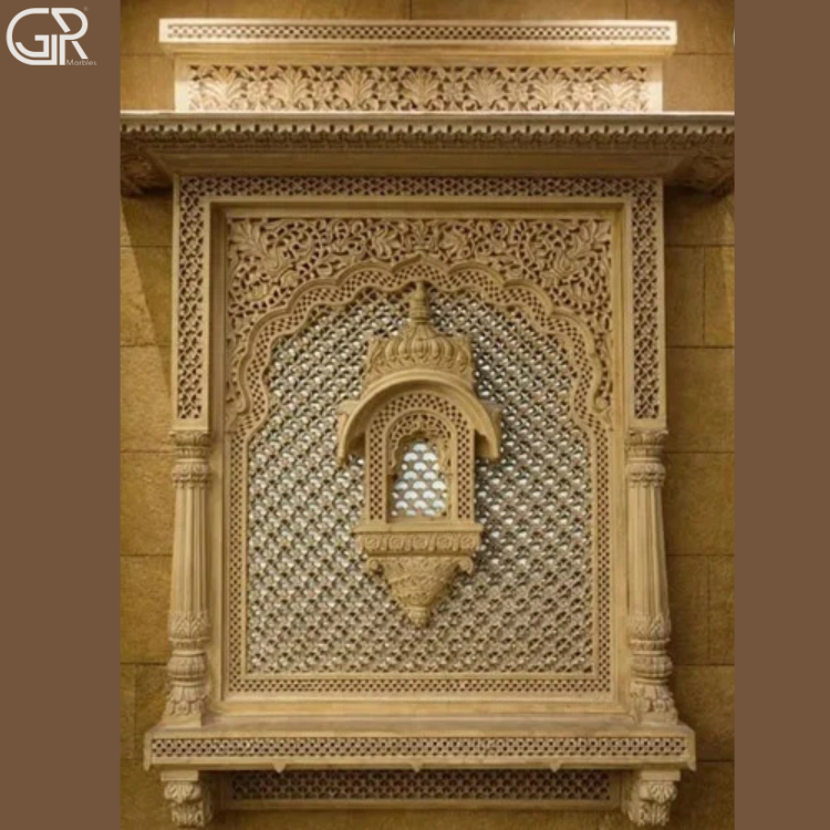 sandstone carved Jharokha
